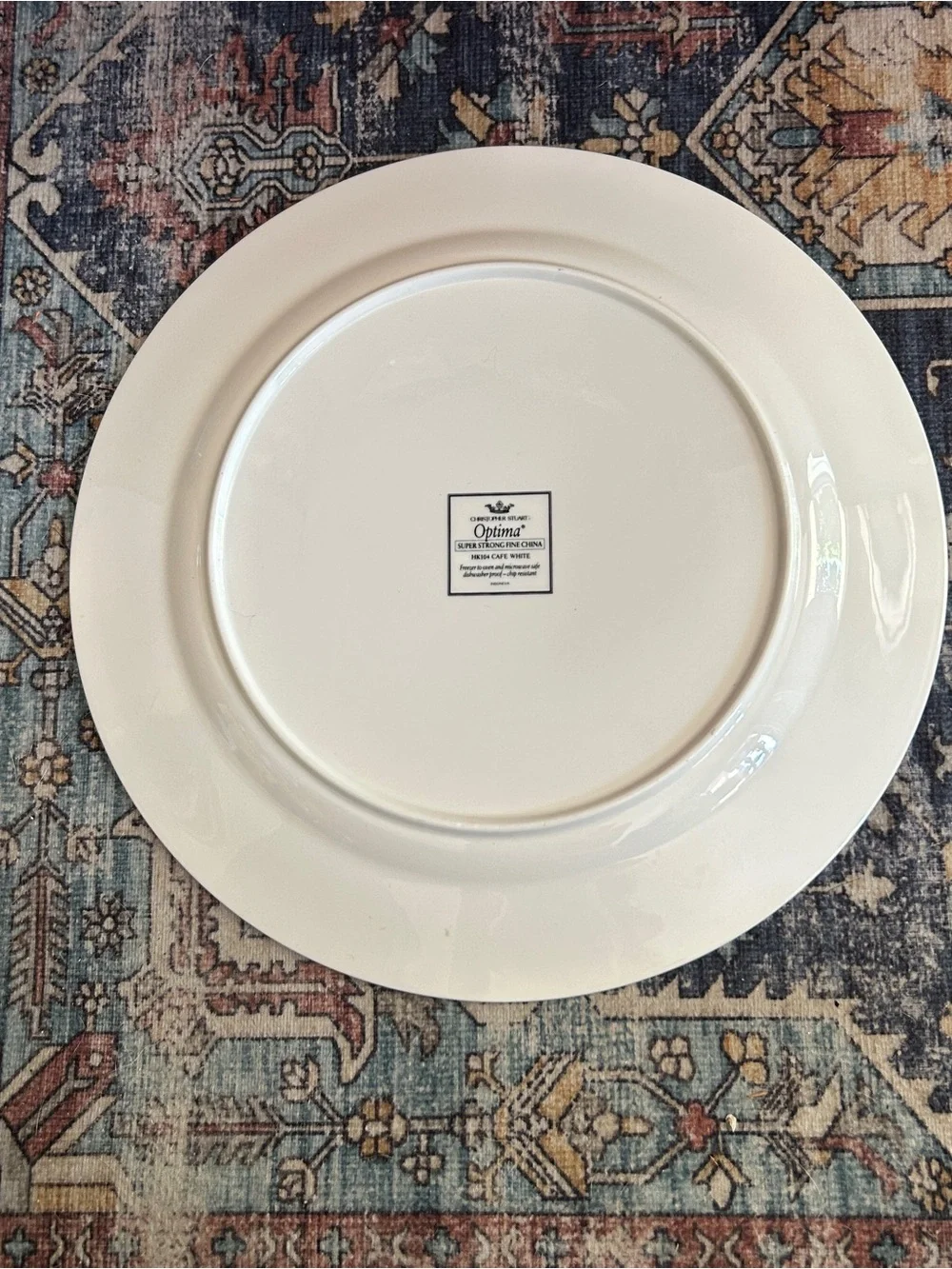 Christopher Stuart Optima Cafe White Freezer Oven Micro Safe 12” Chop Plate